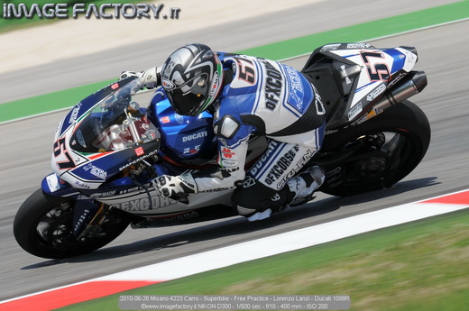 2010-06-26 Misano 4223 Carro - Superbike - Free Practice - Lorenzo Lanzi - Ducati 1098R